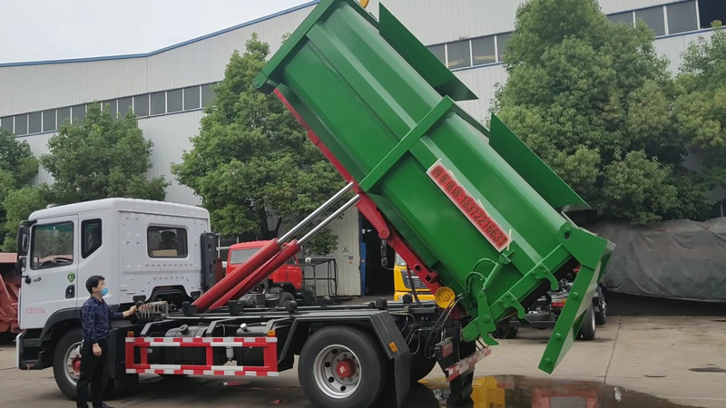 東風(fēng)天錦12方15方車廂可卸式垃圾車